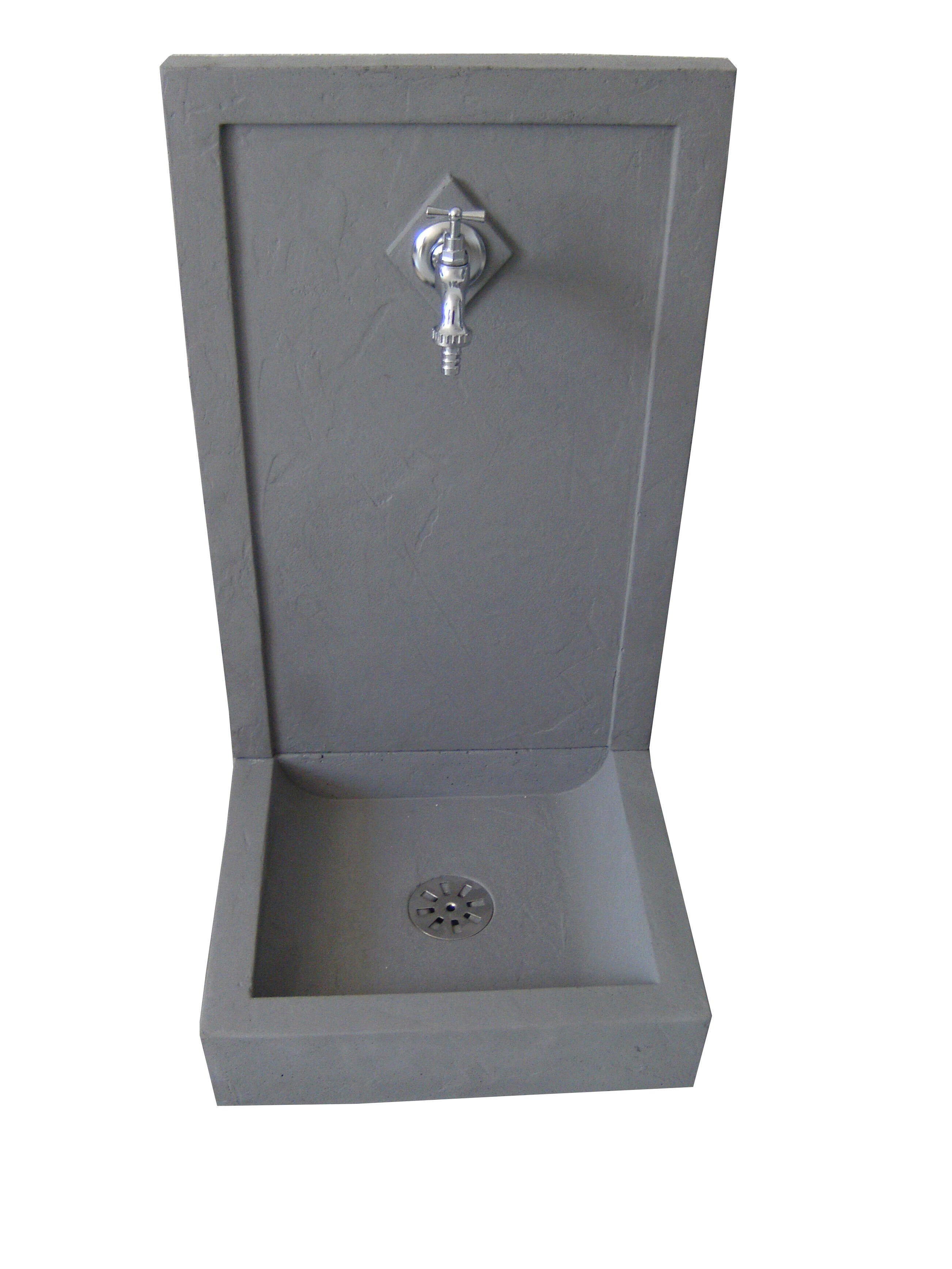 Fontaine de jardin en pierre reconstituée gris Avalon - 7