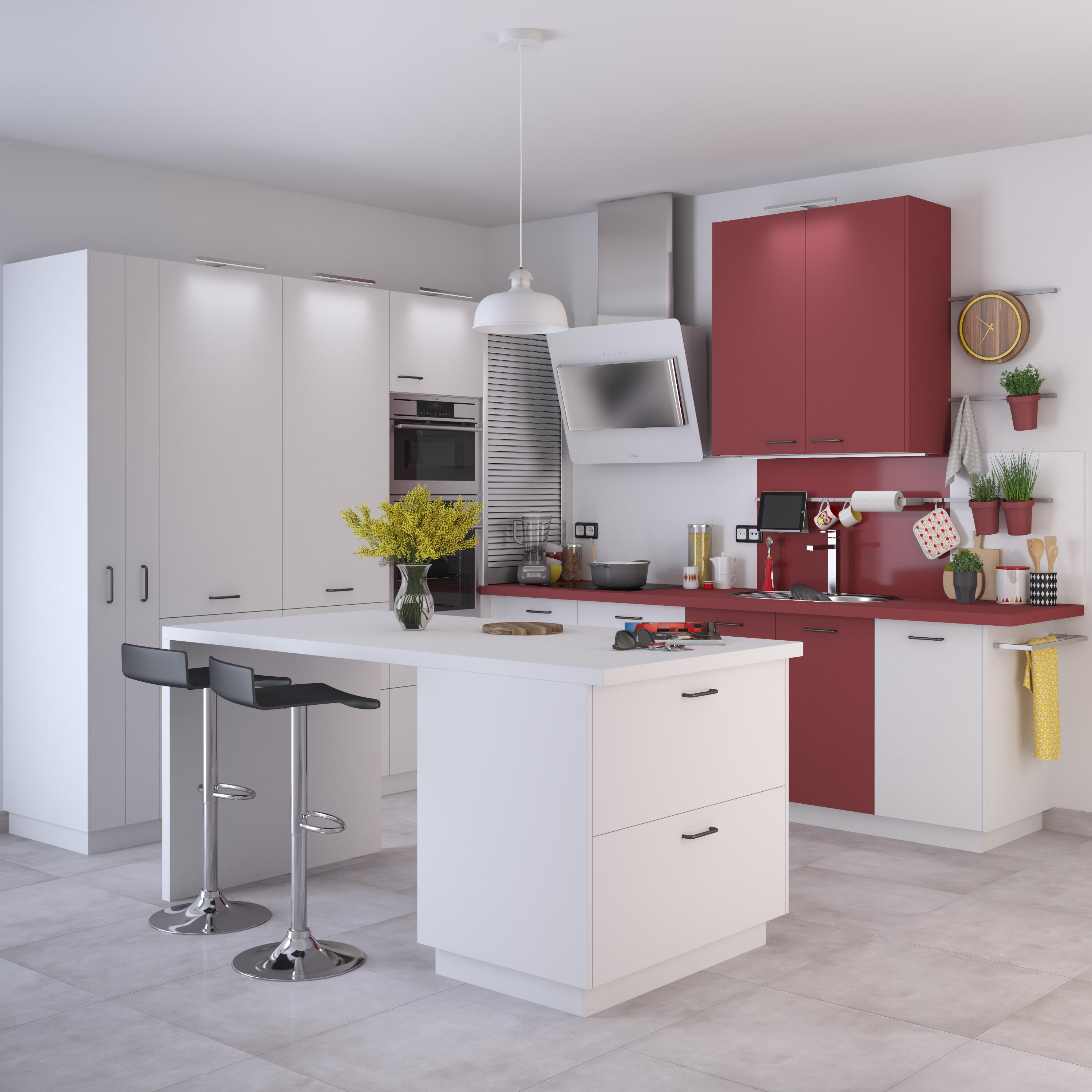 Painel/Porta de cozinha Delinia Sofia 60X215 cm branco - 8