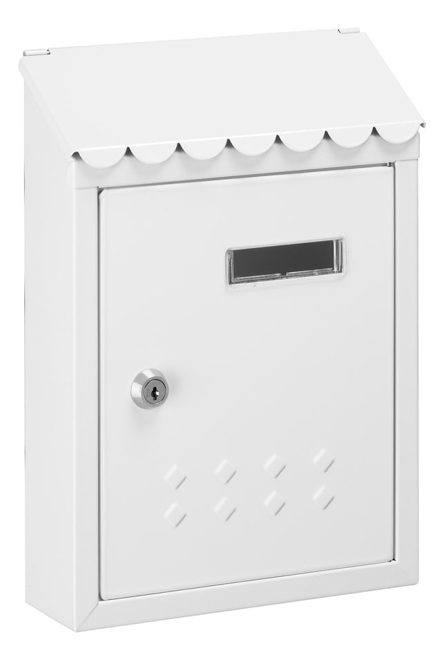 Boîte aux lettres non normalisée 1 porte extérieur DECAYEUX Thésée acier blanc