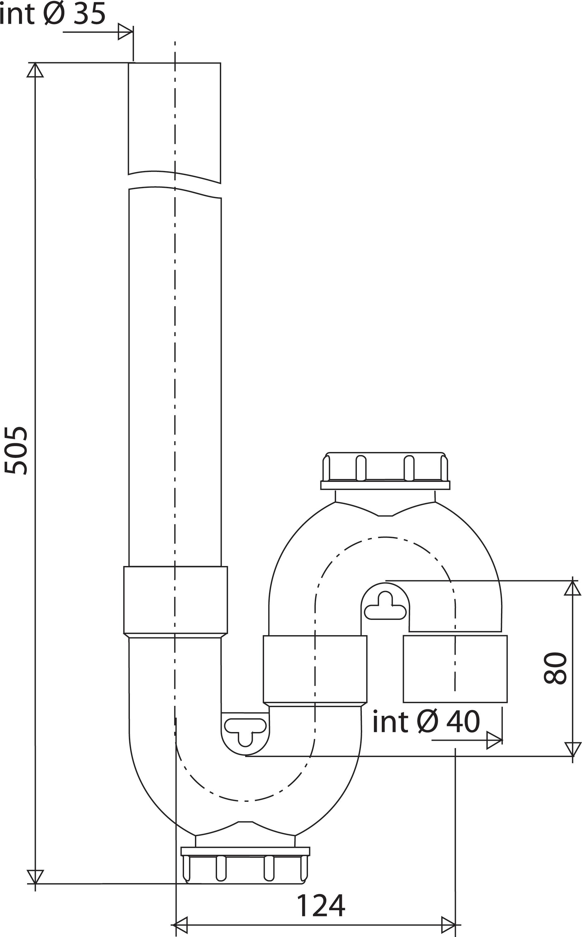 Siphon pour lavabo, Diam.1
