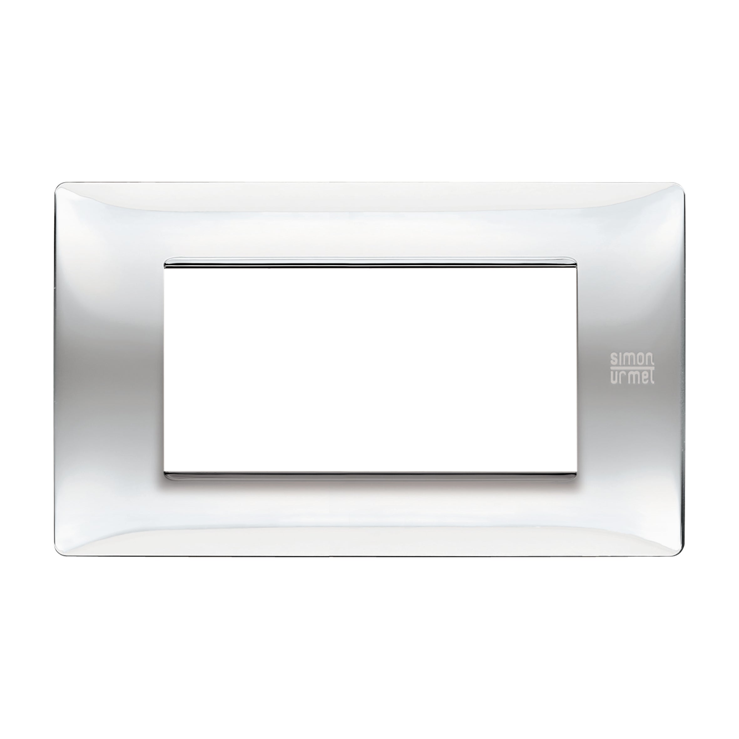 Placca 4 moduli serie Nea Flexa SIMON URMET grigio inox lucido | Leroy