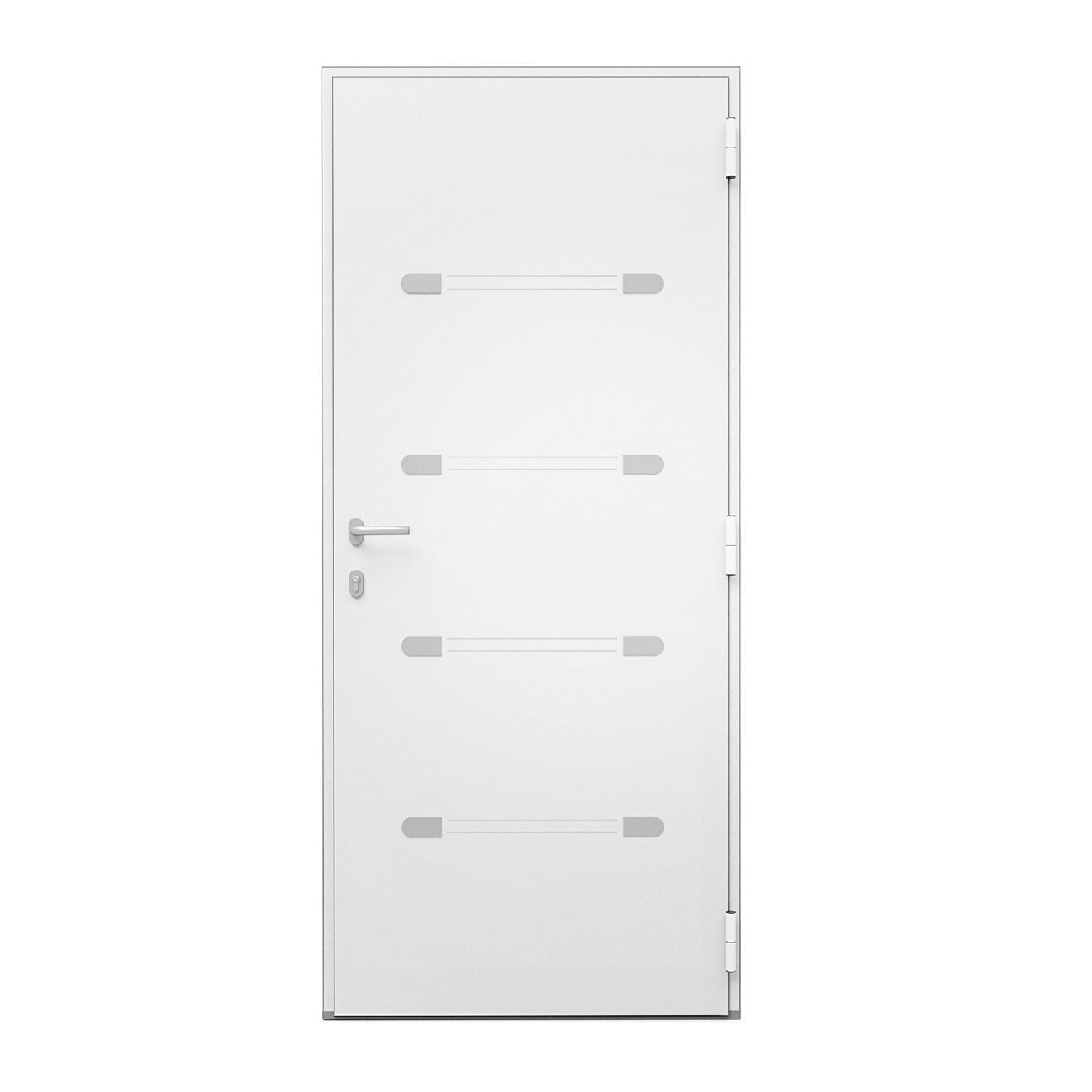 Porte d'entrée Alu Gota Essentiel H.215 x l.90 cm pleine gris anthr., p. gauche - 4