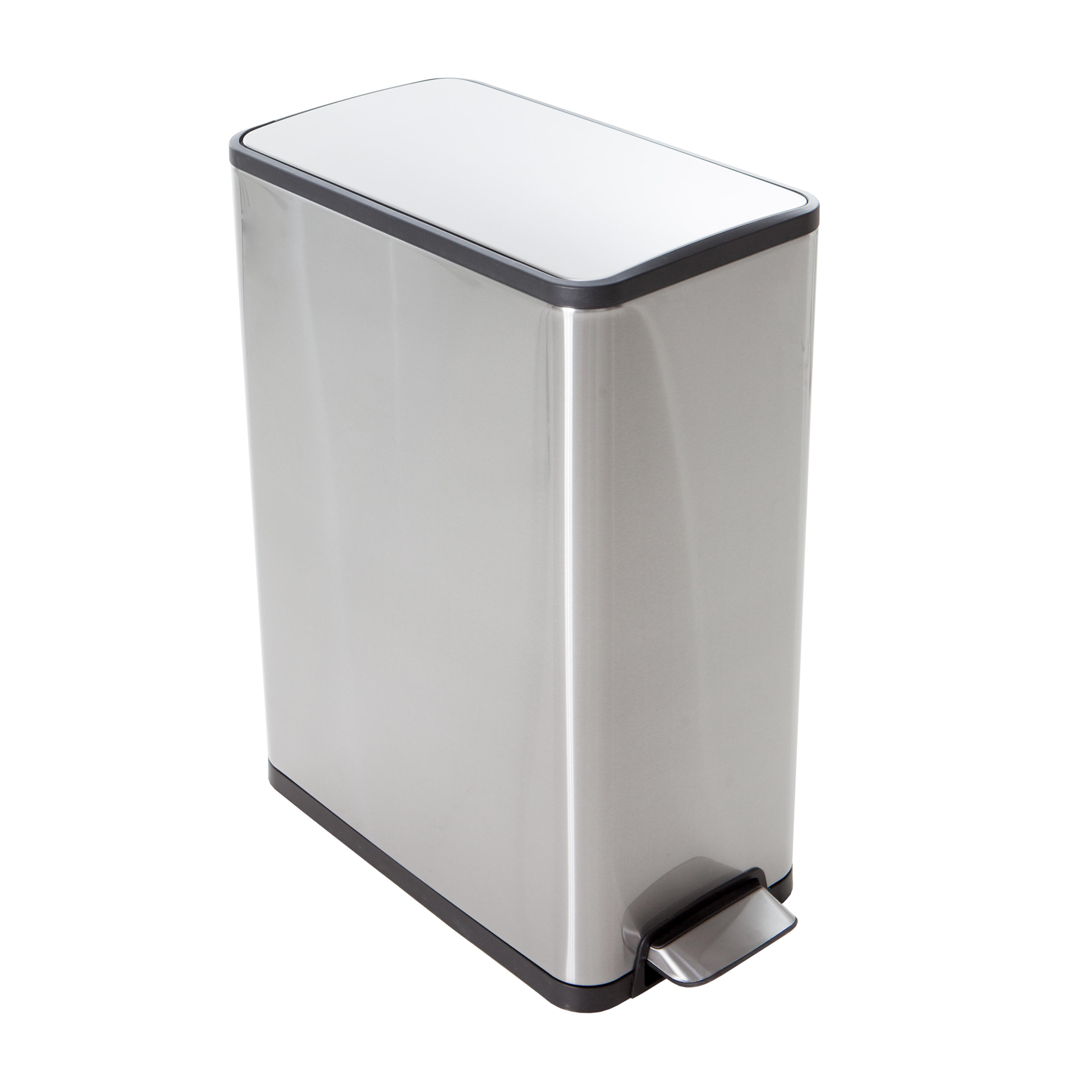 Poubelle tri sélectif de cuisine 20+20L à pédale HAILO Profil acier inoxydable - 2
