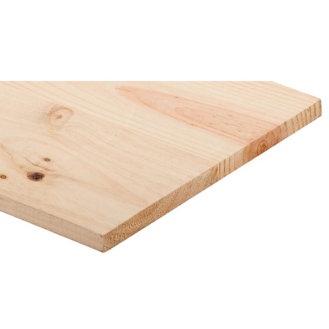 Tablette pin lamellé collé noueux, L.200 x l.30 cm x Ep.18 mm