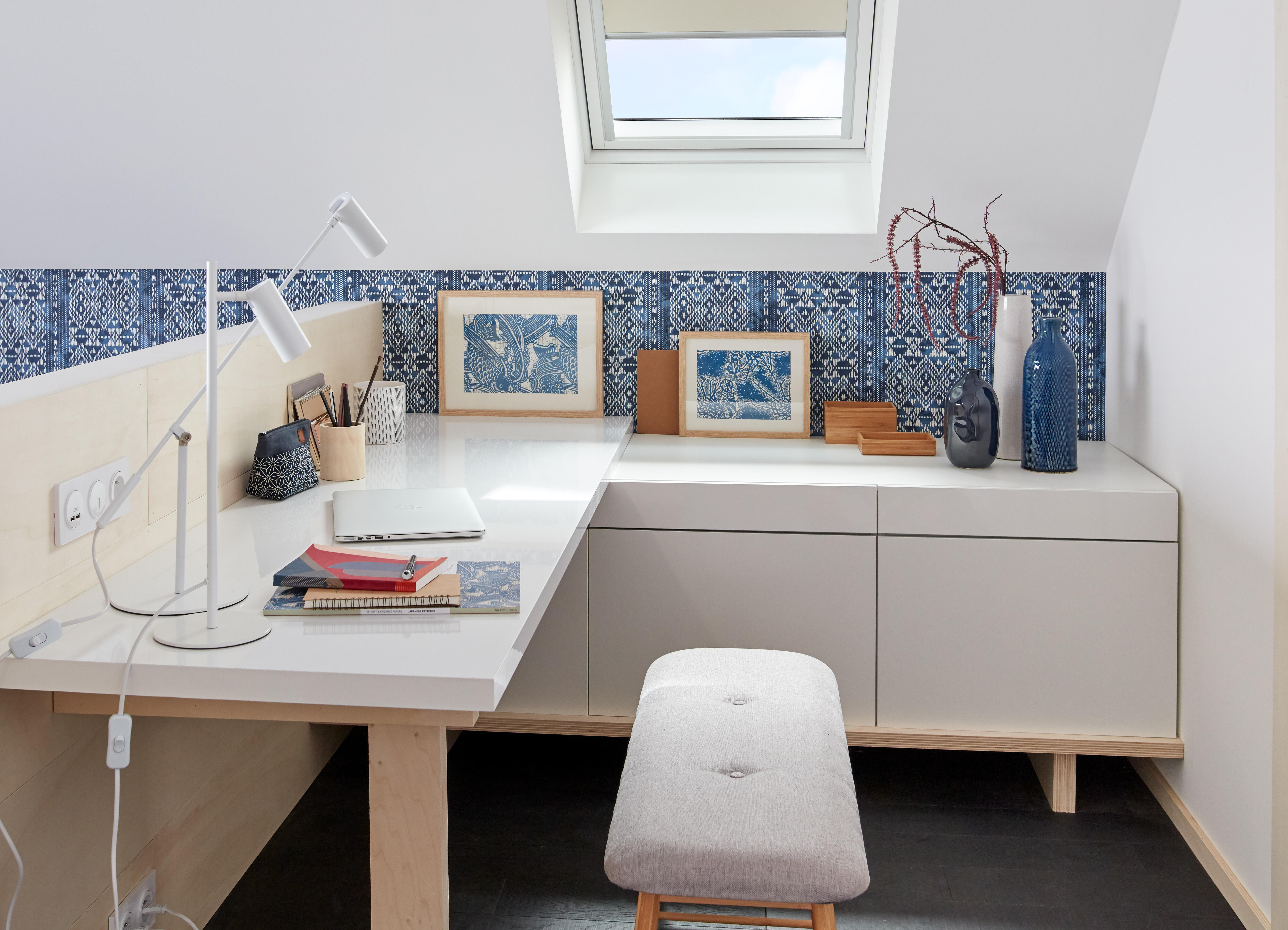 Plaque triple Odace Touch, SCHNEIDER ELECTRIC, blanc liseré blanc - 3