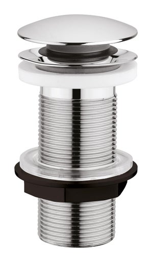 Bonde De Lavabo Pop-up Chromé 90 Mm - Mécanisme Clic-clac - Garanti - Pour Salle De Bain