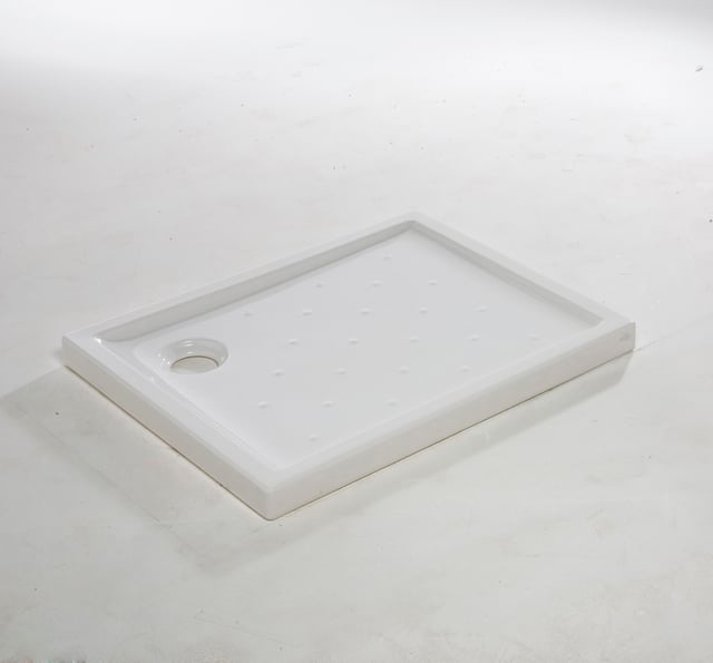 Receveur de douche grès émaillé blanc L.90 x l.70 Asca2