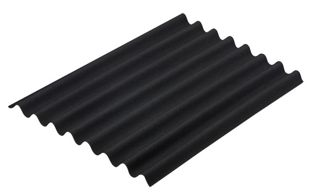Plaque lisse cellulose noir intense l.0.76 x L.1 m ONDULINE