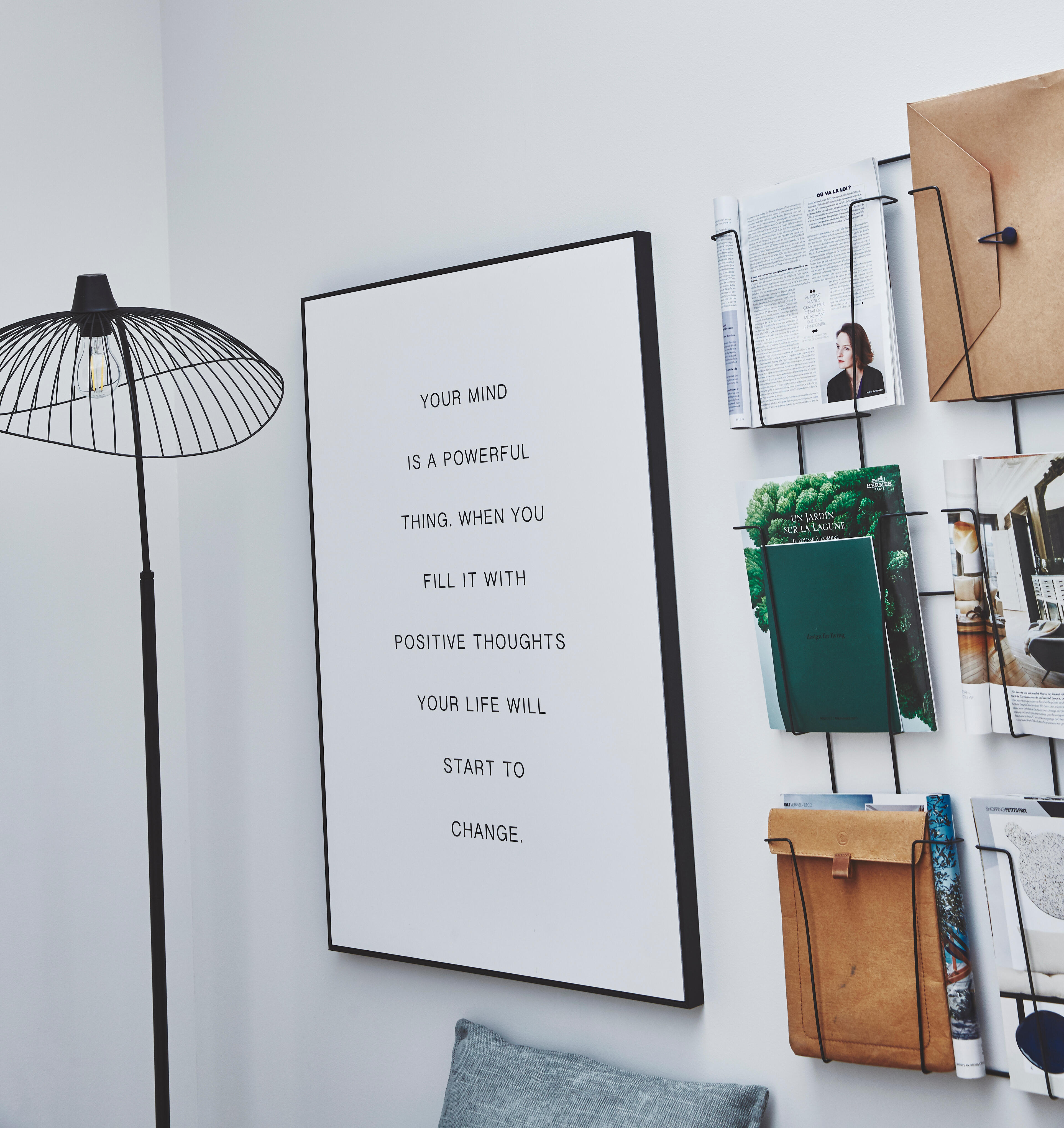 Lampadaire Kasteli, acier, noir,  H.175 cm, E27 - 5