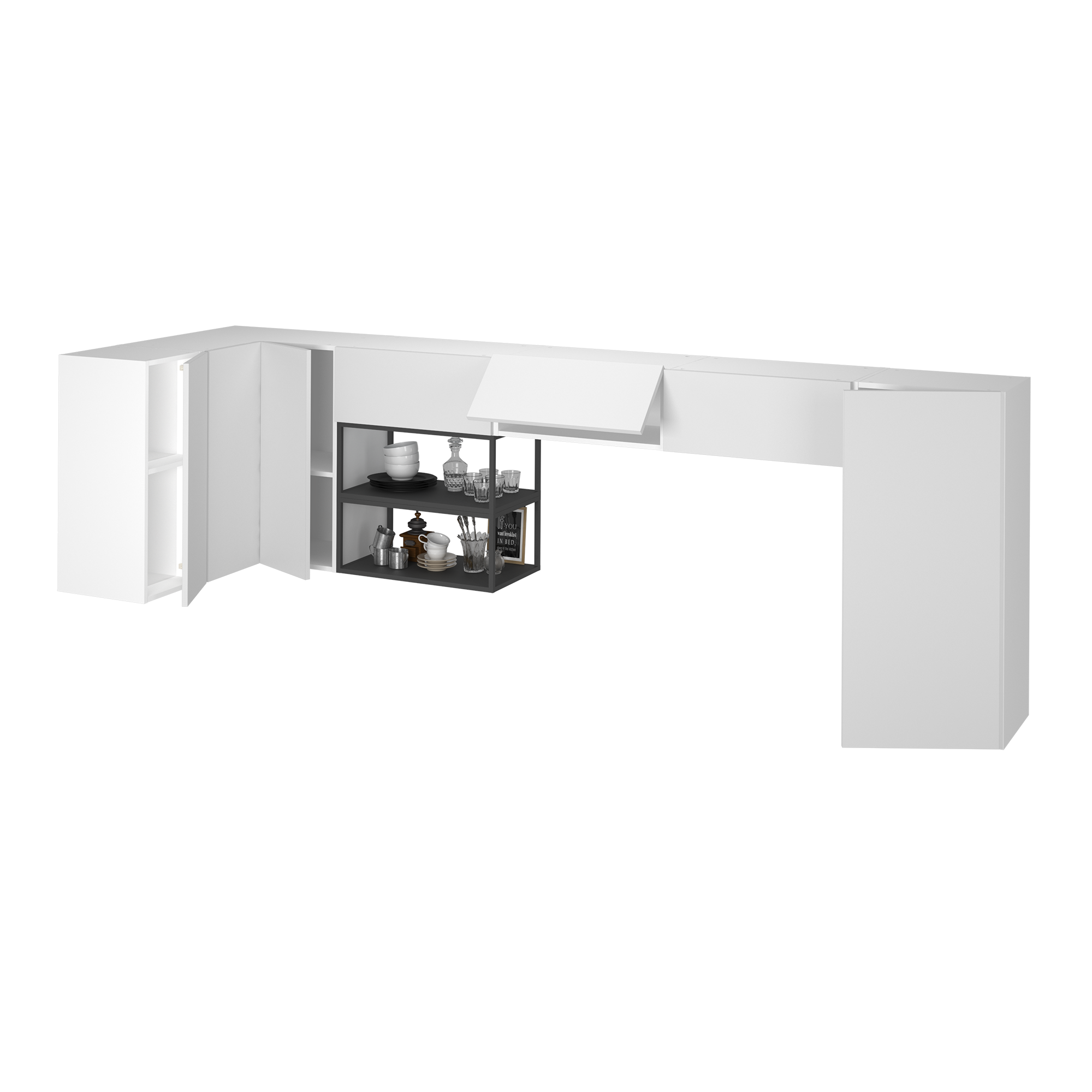 Módulo superior de canto Delinia 68X35X77CM branco - 4