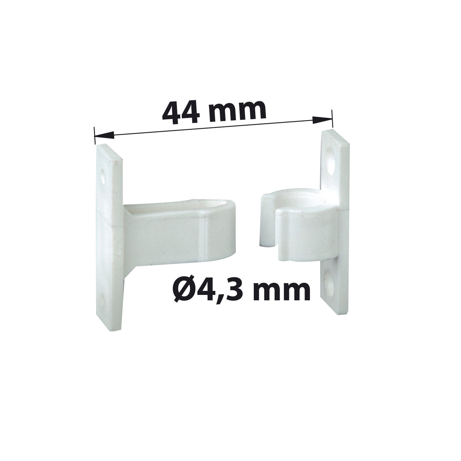 Arrêt à pince composite blanc, H.50 x L.50 x P.20 mm AFBAT - 4