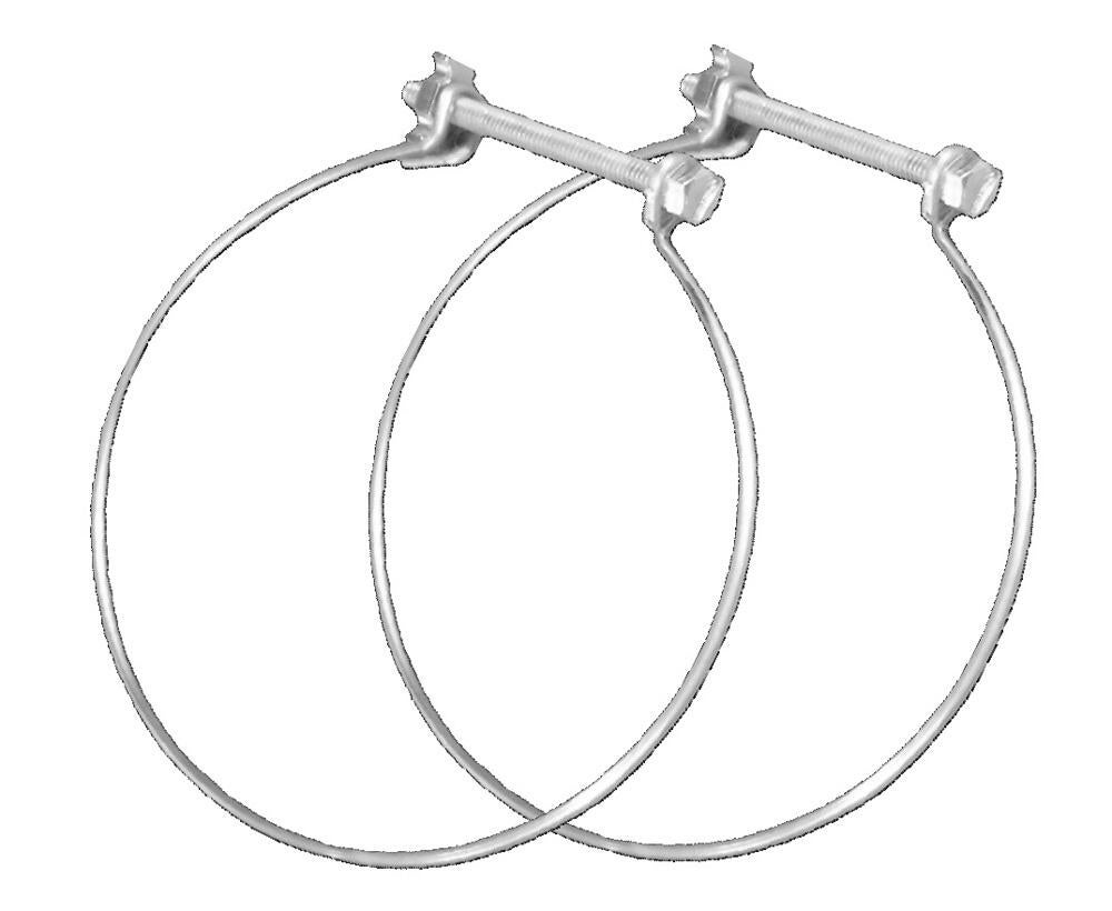 2 colliers de fixation acier S&P, Diam.100/100 mm Cf100 - 2