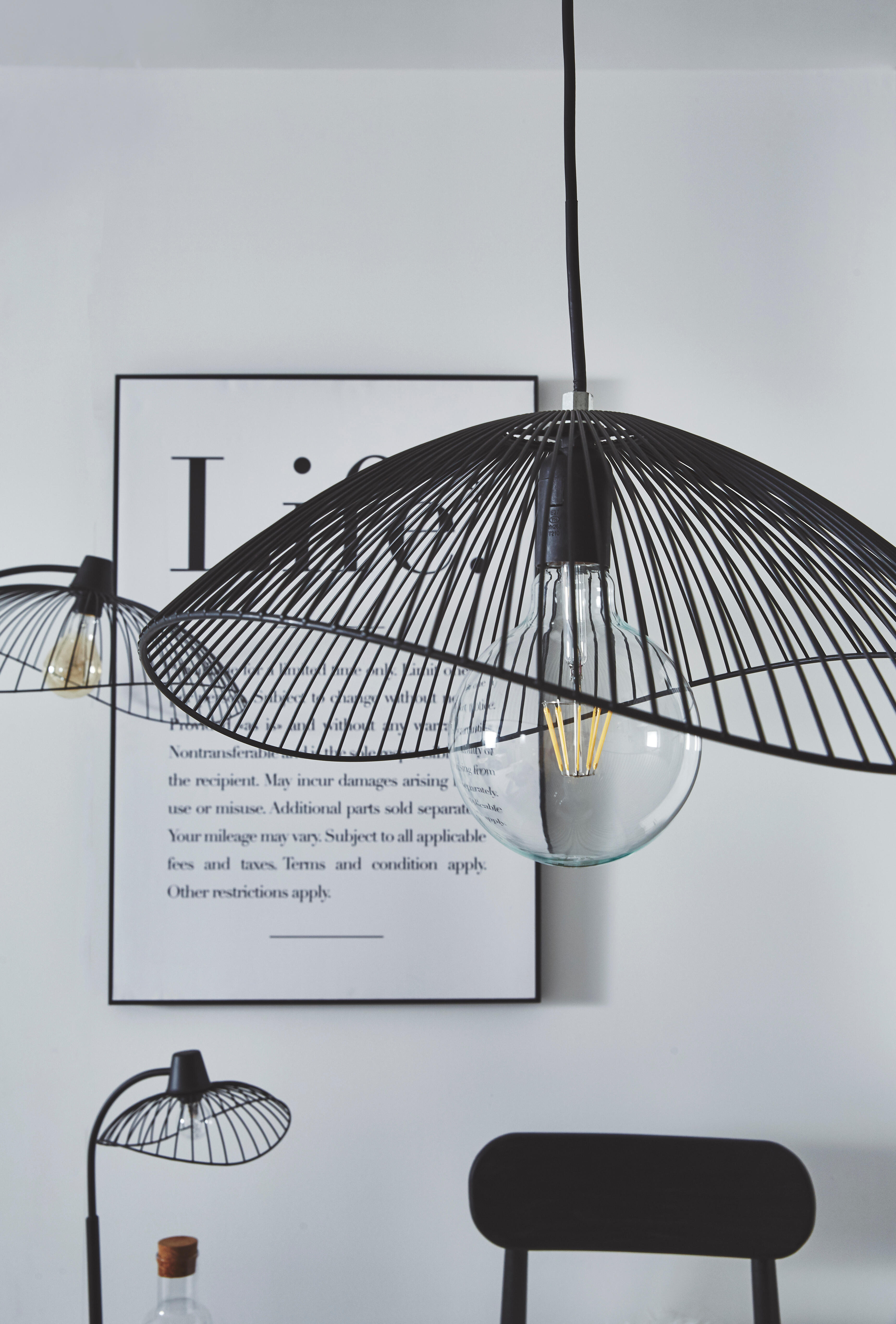 Lampadaire Kasteli, acier, noir,  H.175 cm, E27 - 4