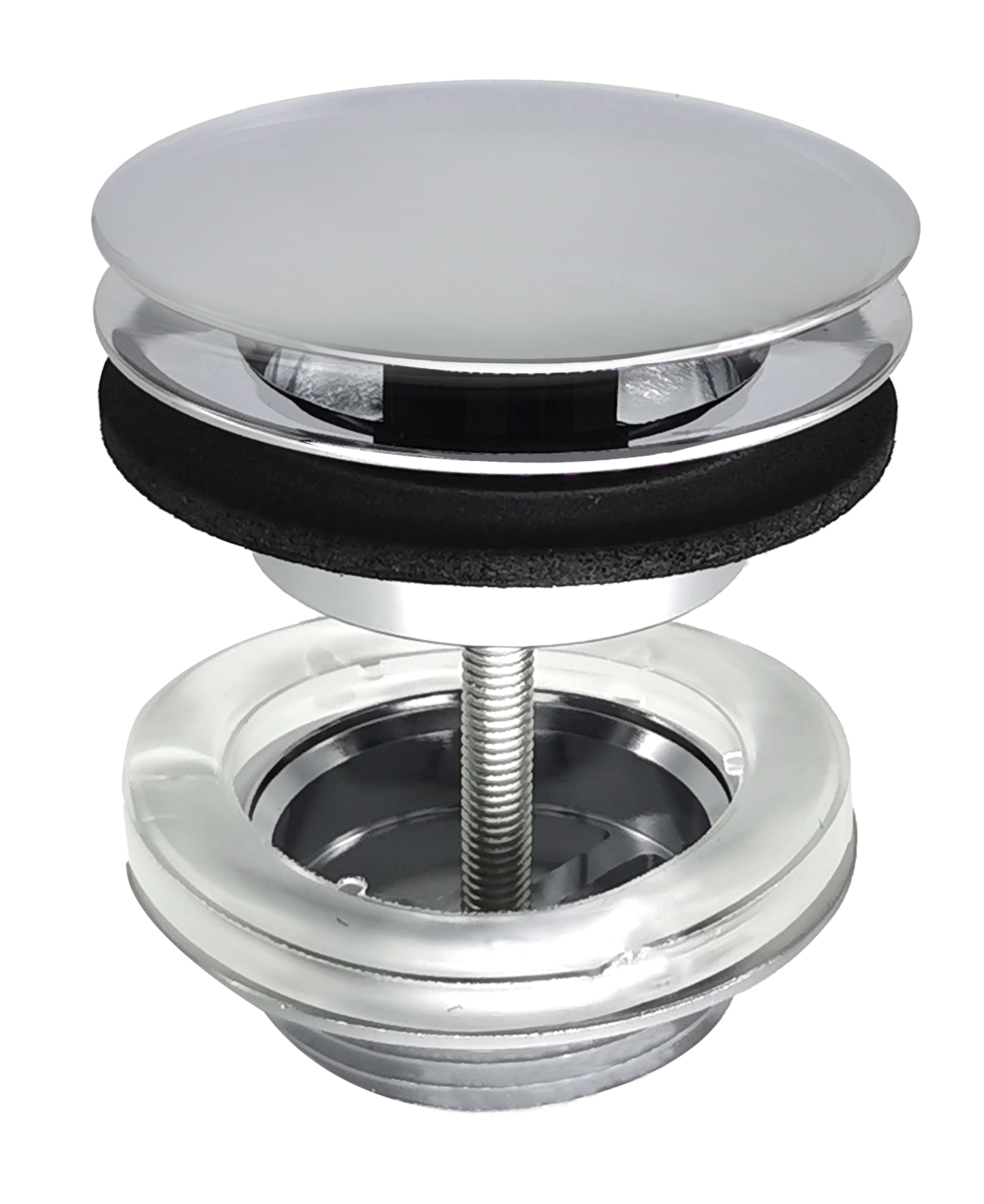 Differnz Afvoerplug Mix & Match Clic-clac - Messing - Zonder overloop - Goud - 63mm
