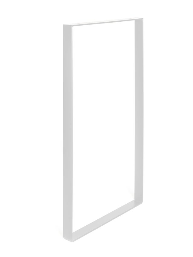 Pied de meuble REI fixe rectangulaire, acier blanc H.85 x l.4 cm