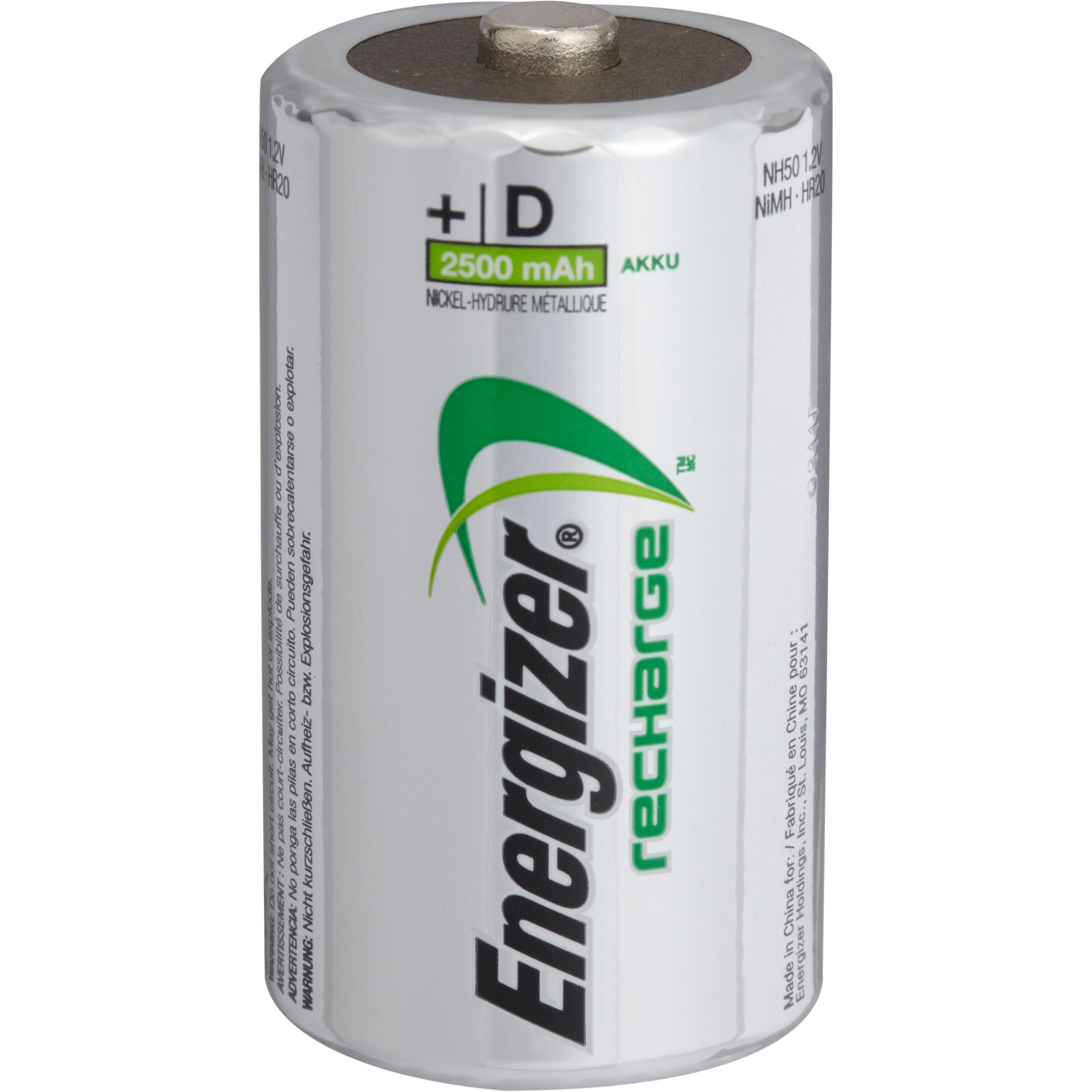 Lot de 2 pile rechargeable LR20 D, ENERGIZER - 2