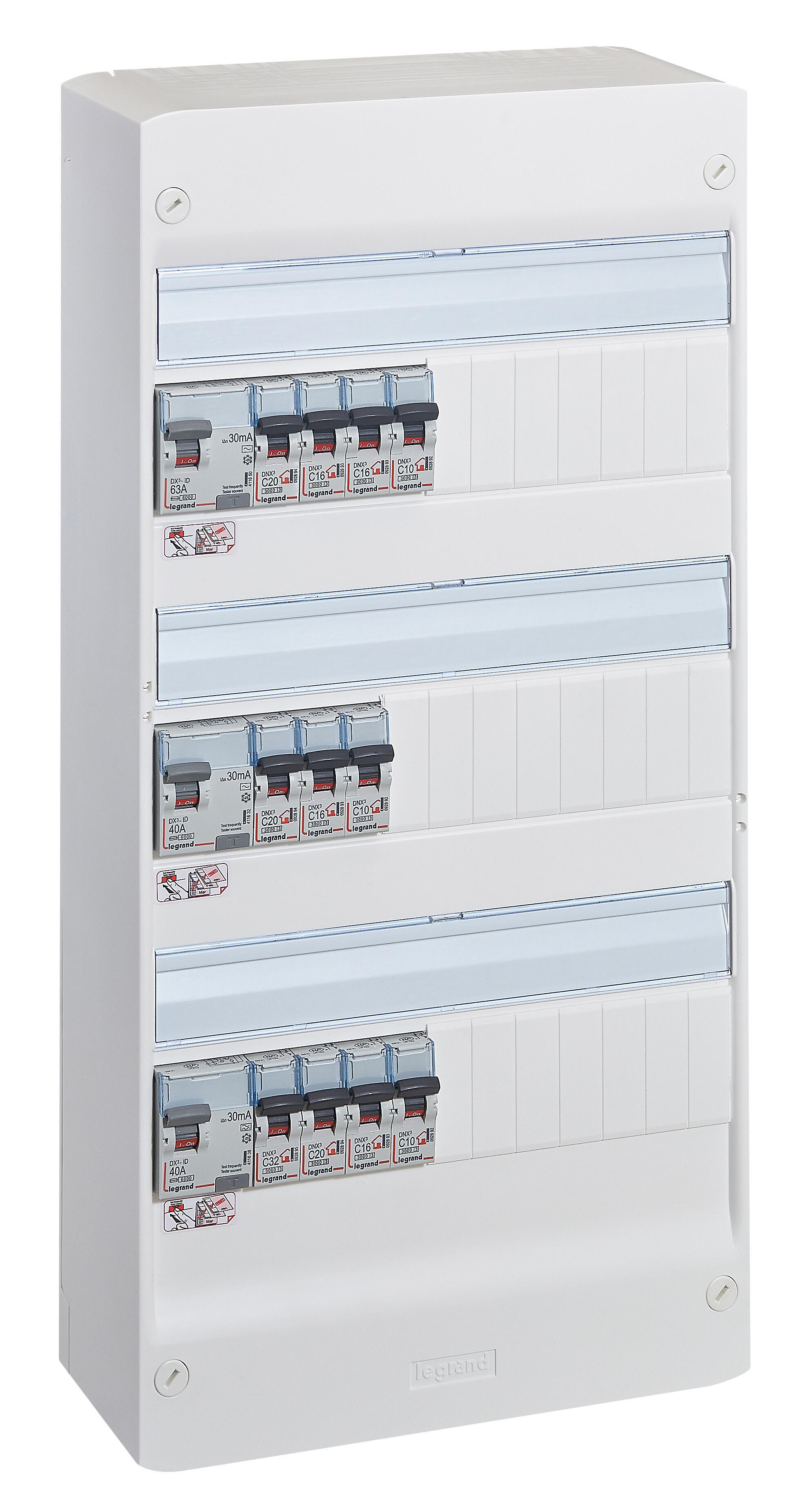 Tableau électrique équipé spécial extension 1 différentiel 40A + 2