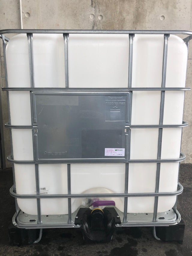 Cuve Récupération eau pluie recyclée poche neuve ibc 1000 l