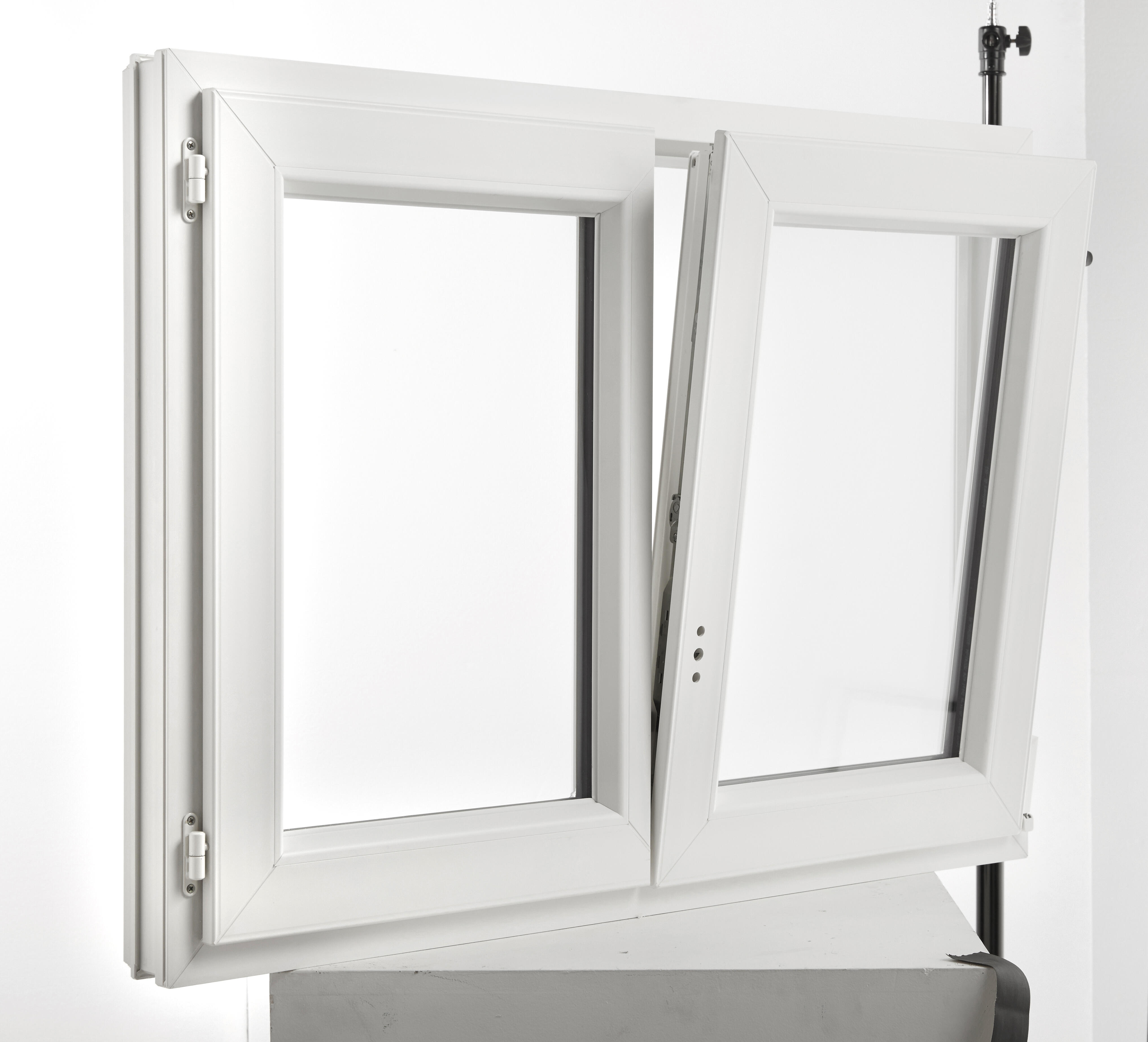 Fenêtre oscillo-battant PVC Essentiel H.75xl.120cm 2 vantaux blanc - 5