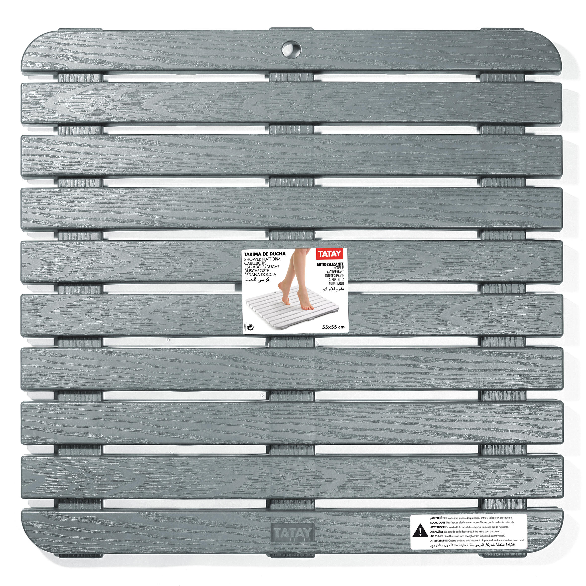 Caillebotis Steppy gris zingué n°1 TATAY, 55 x 55 cm - 4