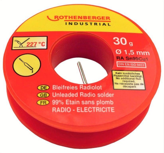 Bobine étain radio 1,5 mm, 30 g. ROTHENBERGER