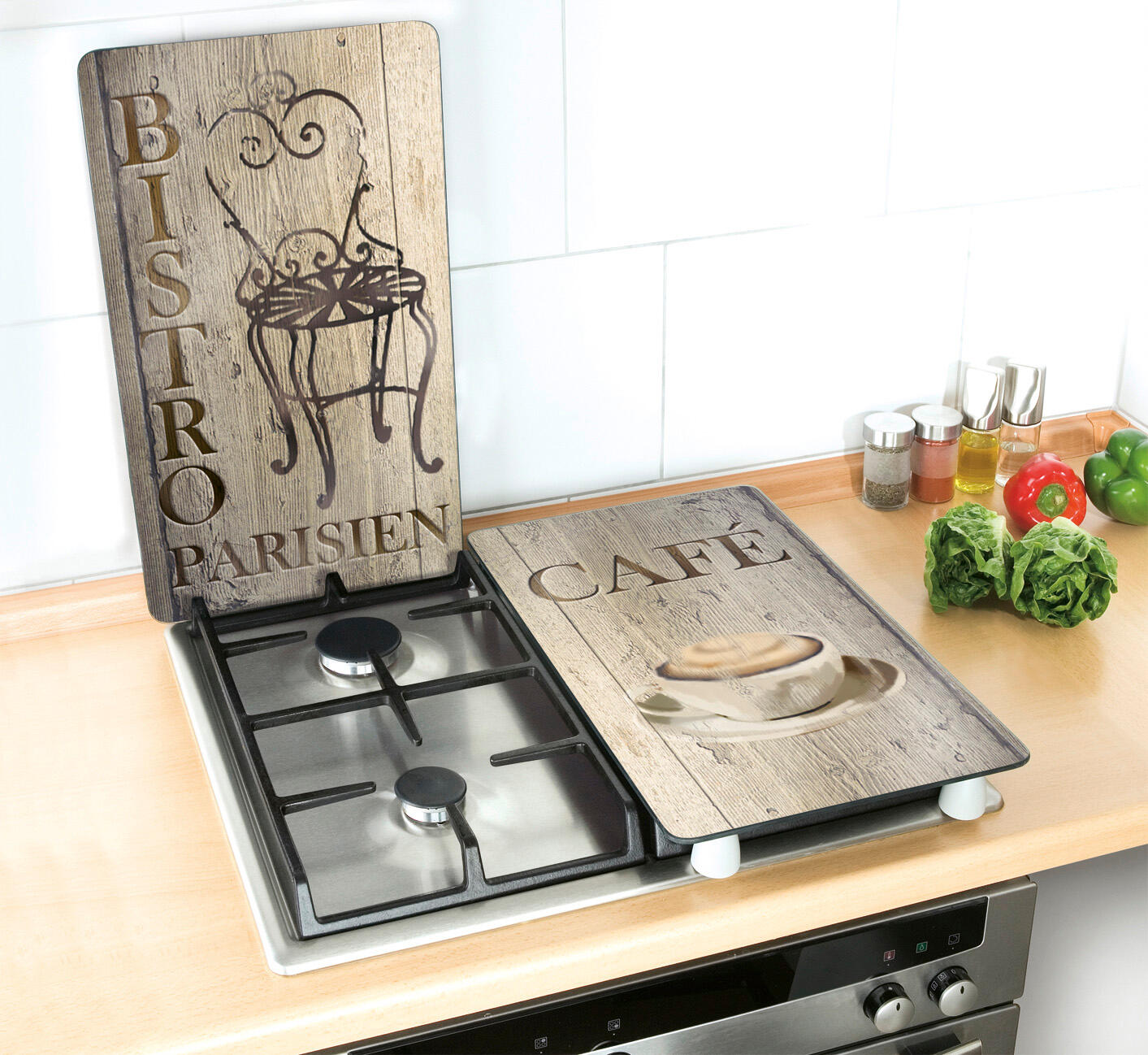 Lot de 2 plaques de protection en verre Bistrot - 5