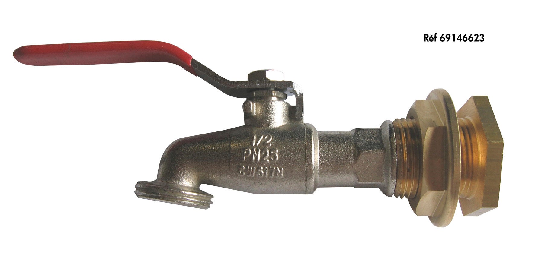 a boisseau valve sphérique, mâle / mâle 20 x 27 mm 20 x 27 mm - 2