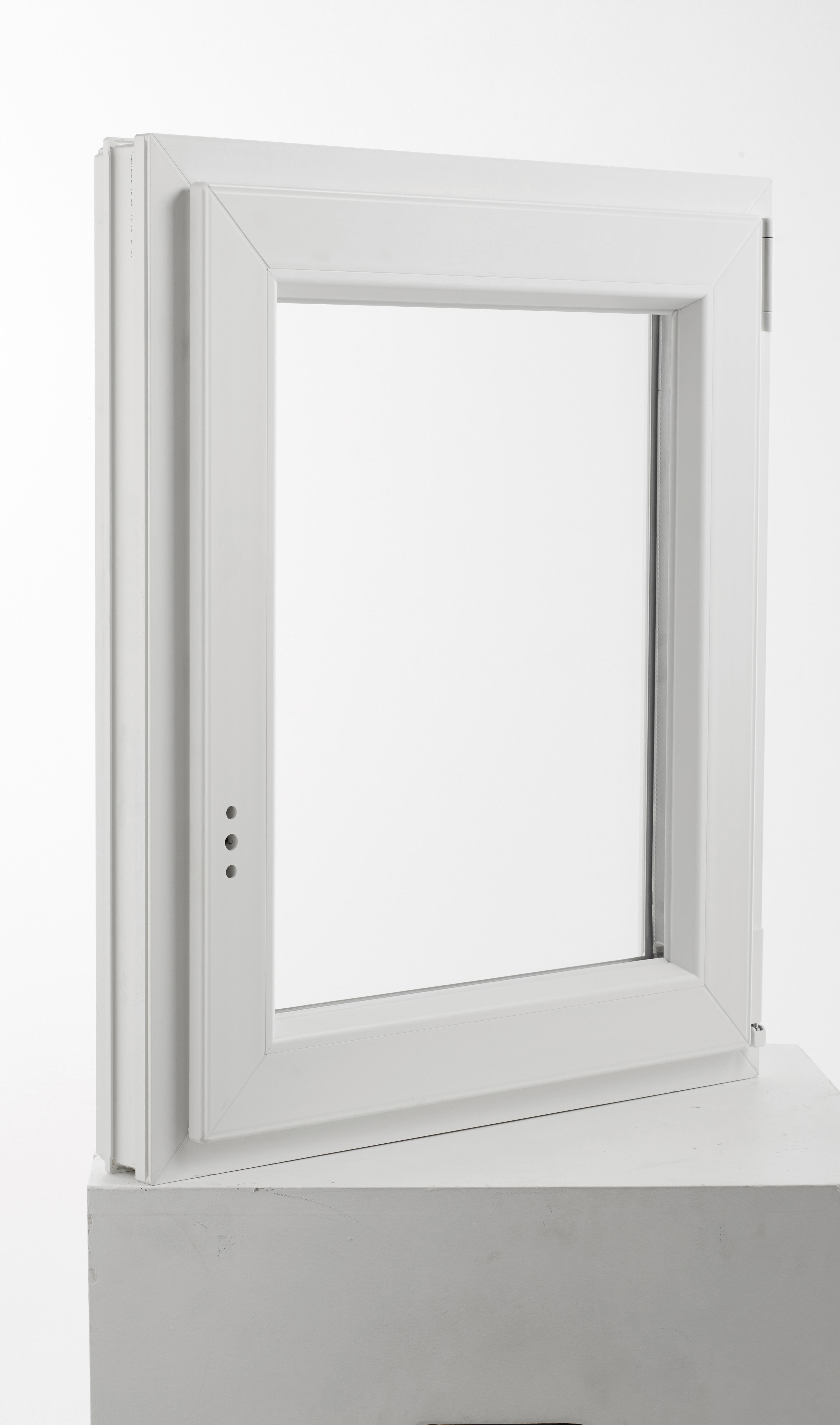 Fenêtre oscillo-battant PVC Essentiel H.75xl.60cm 1 vantail tirant D blanc - 6