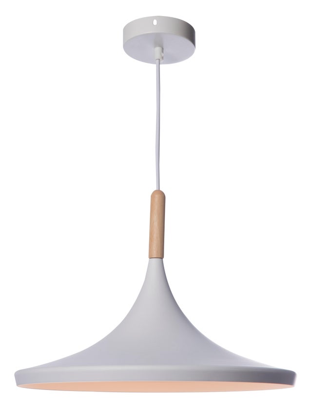 Suspension Birgit acier, laiton, Diam.36 cm, E27