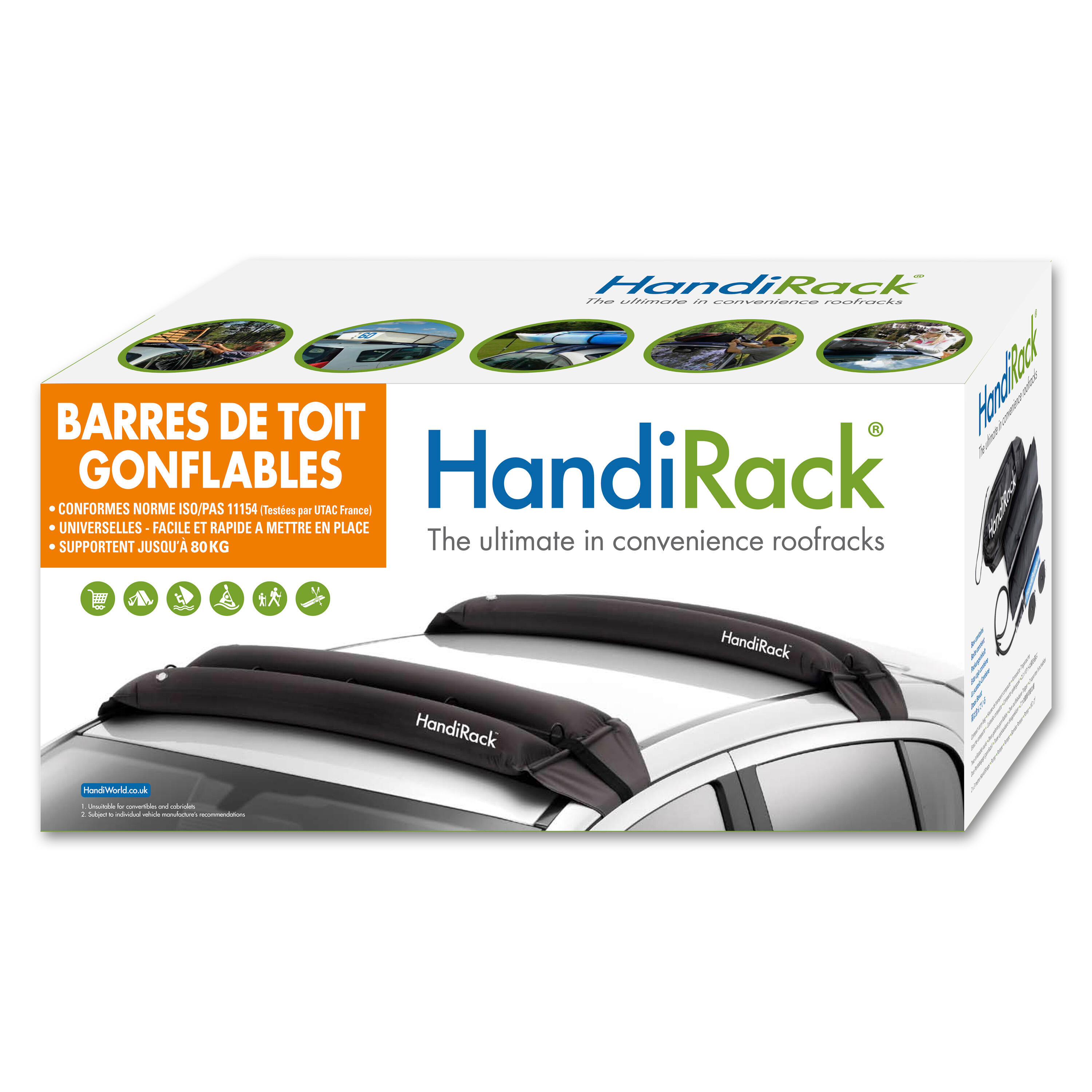 Lot de barres de toit gonflable HANDIRACK Leroy Merlin