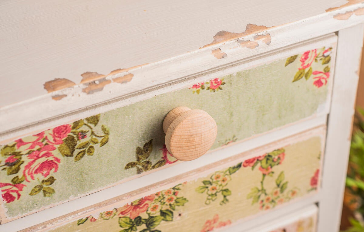 6 boutons de meuble ronds Lize, bois hêtre brut, Diam.39 mm - 2