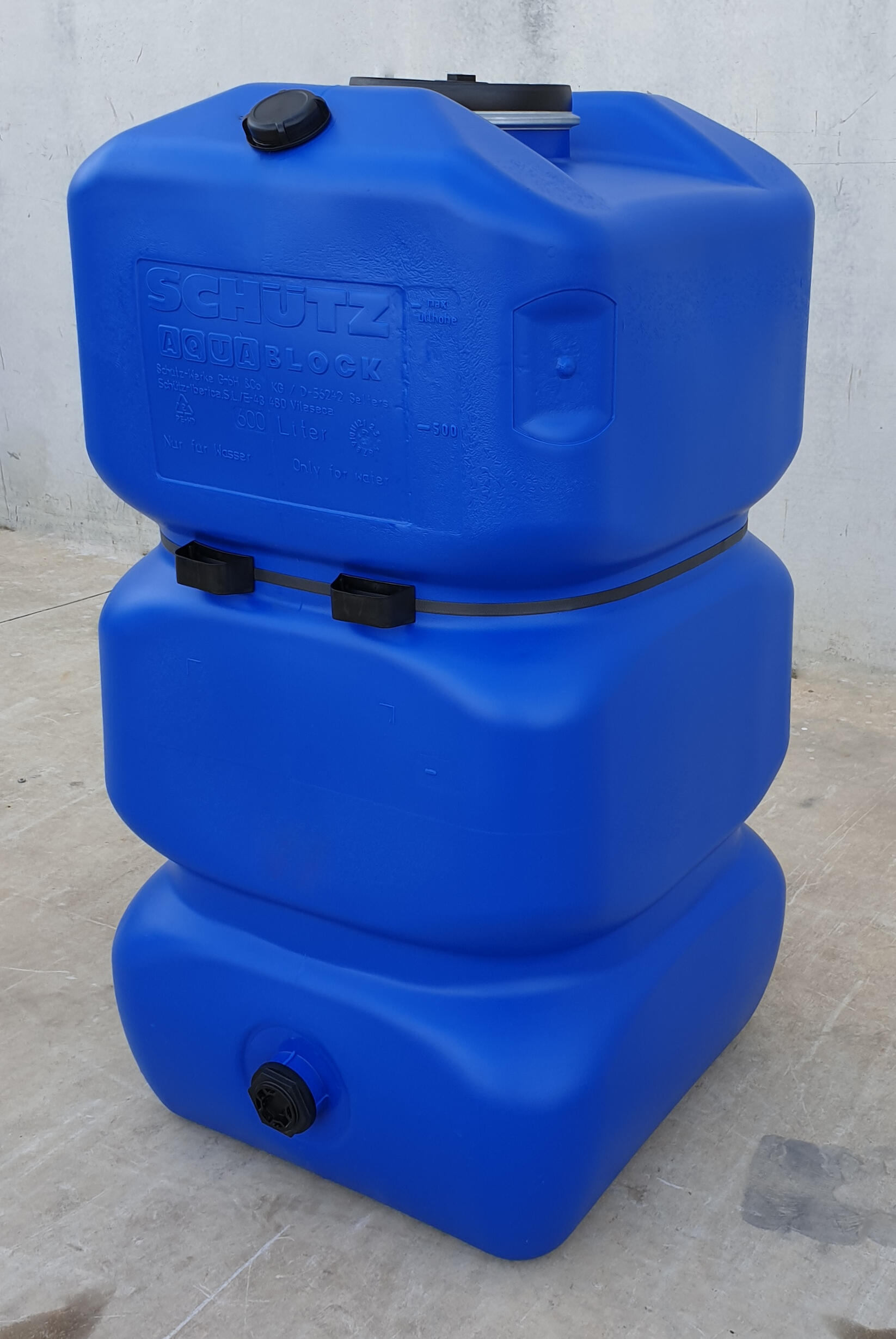 Récupérateur d'eau Aquablock SCHUTZ carré bleu , 600 l - 3