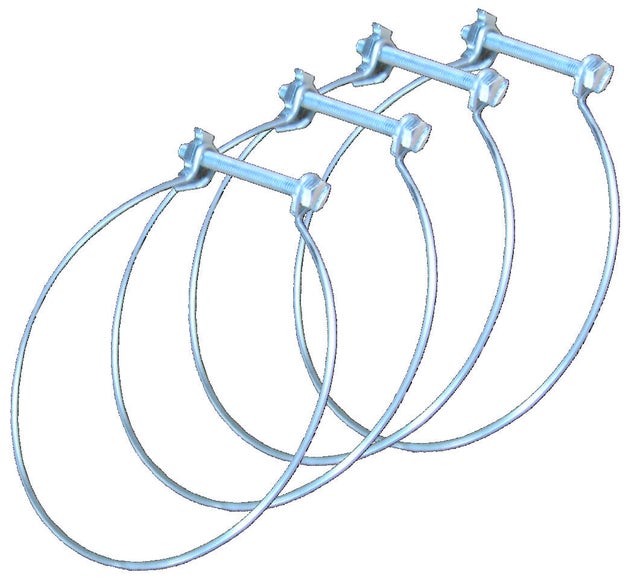 4 colliers de fixation acier S&P, Diam.80/80 mm Cf80