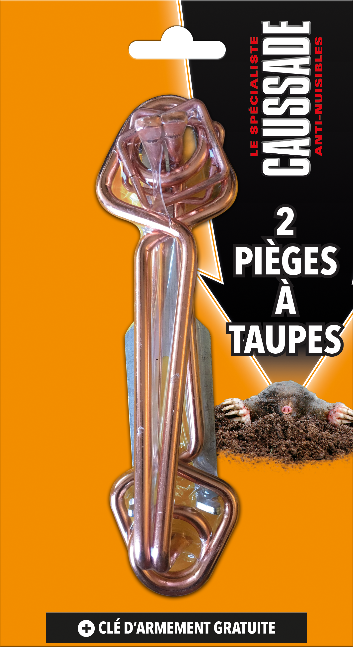 Piège antitaupes CAUSSADE, lot de 2 - 2