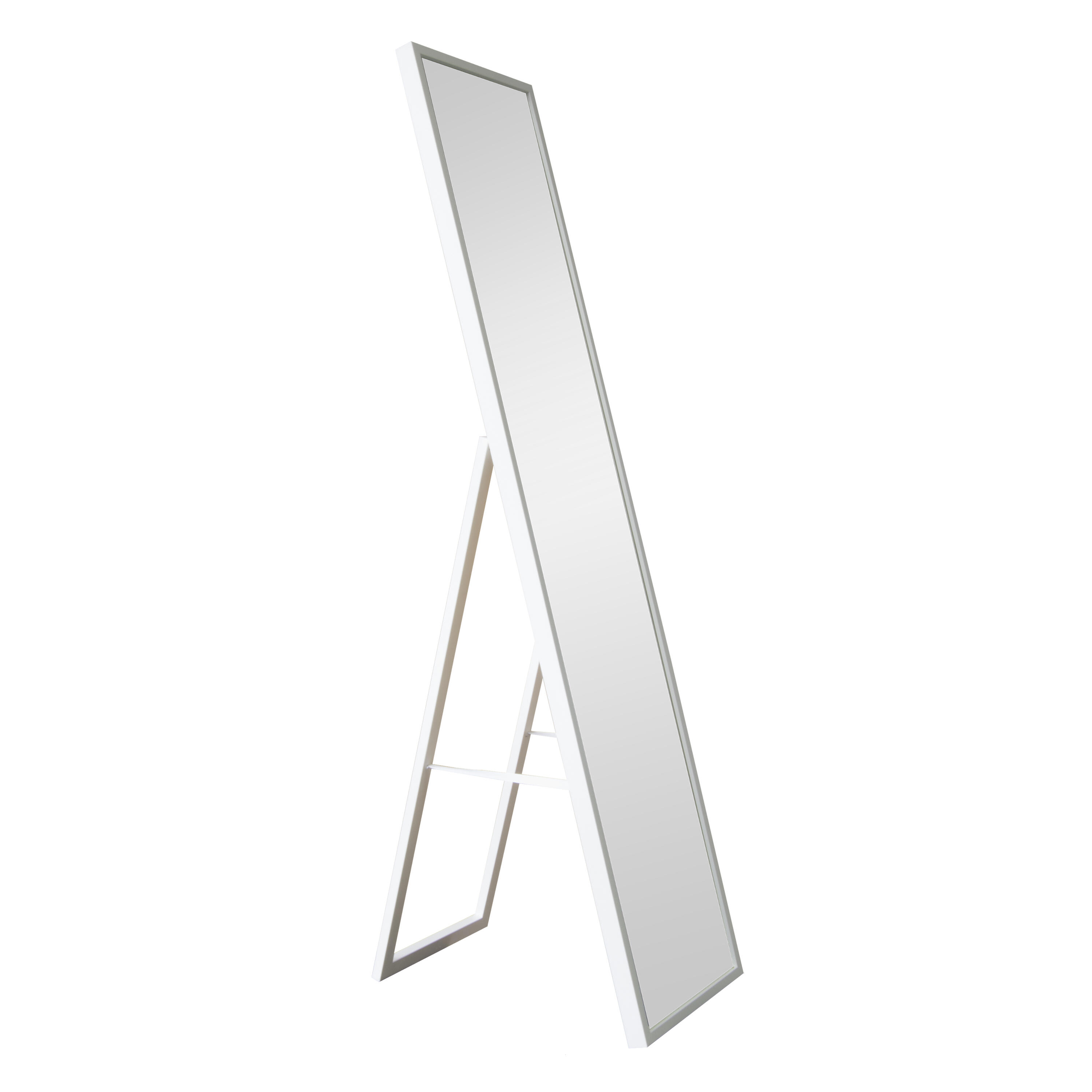 Miroir rectangulaire mdf blanc Psyché milo INSPIRE, l.32.4 x H.142.4 cm - 2