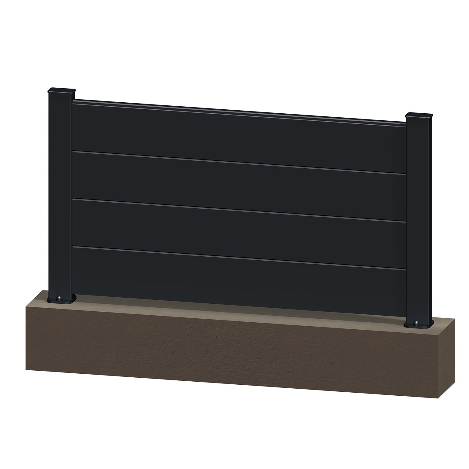 Lame de clôture aluminium pleine Klos up! gris zinc, H.15 x l.145 cm - 2