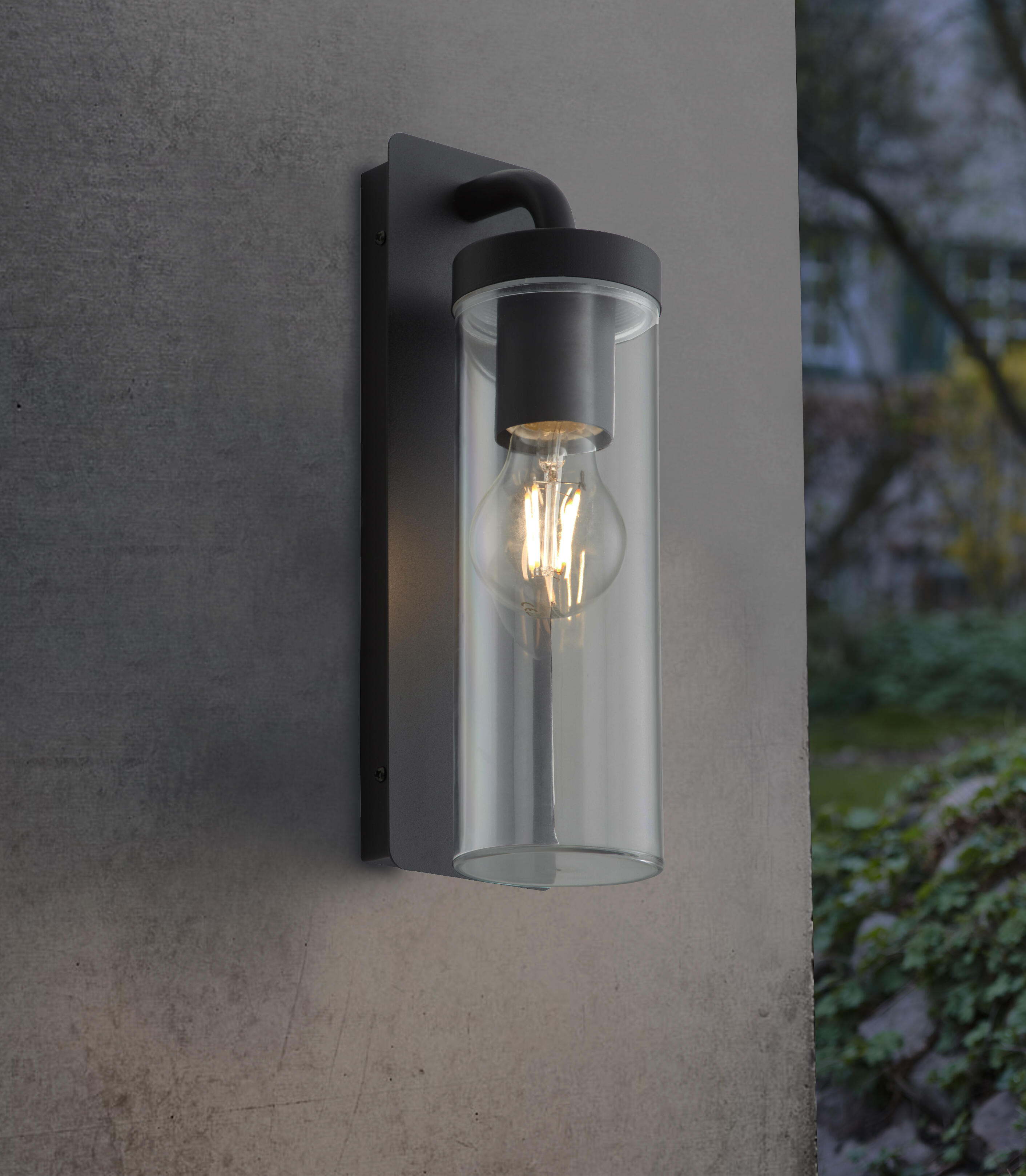 Applique moderno da esterno Aosta nero IP44 E27 BRILLIANT - 2