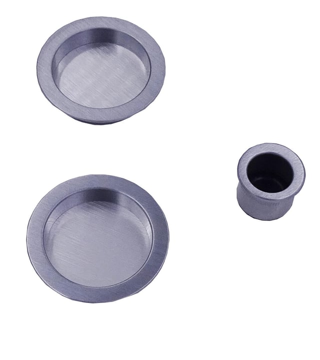 Poignée cuvette chrome pour porte coulissante bois ECLISSE