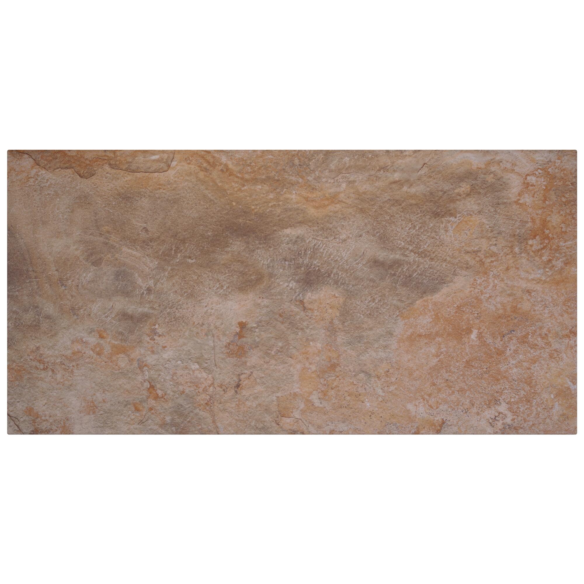 Carrelage sol extérieur effet pierre orange Day l.30 x L.60 cm x Ep.9 mm - 4