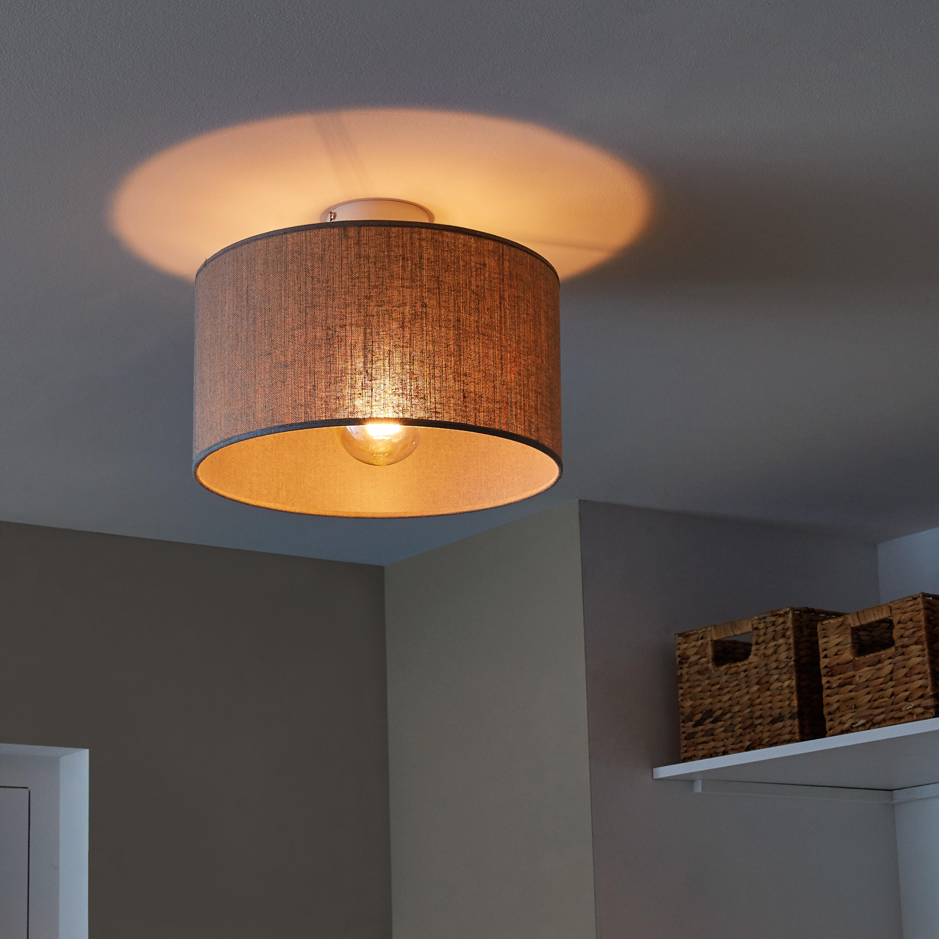 Plafonnier, 1xE27 max 60W design métal blanc INSPIRE Helena - 4