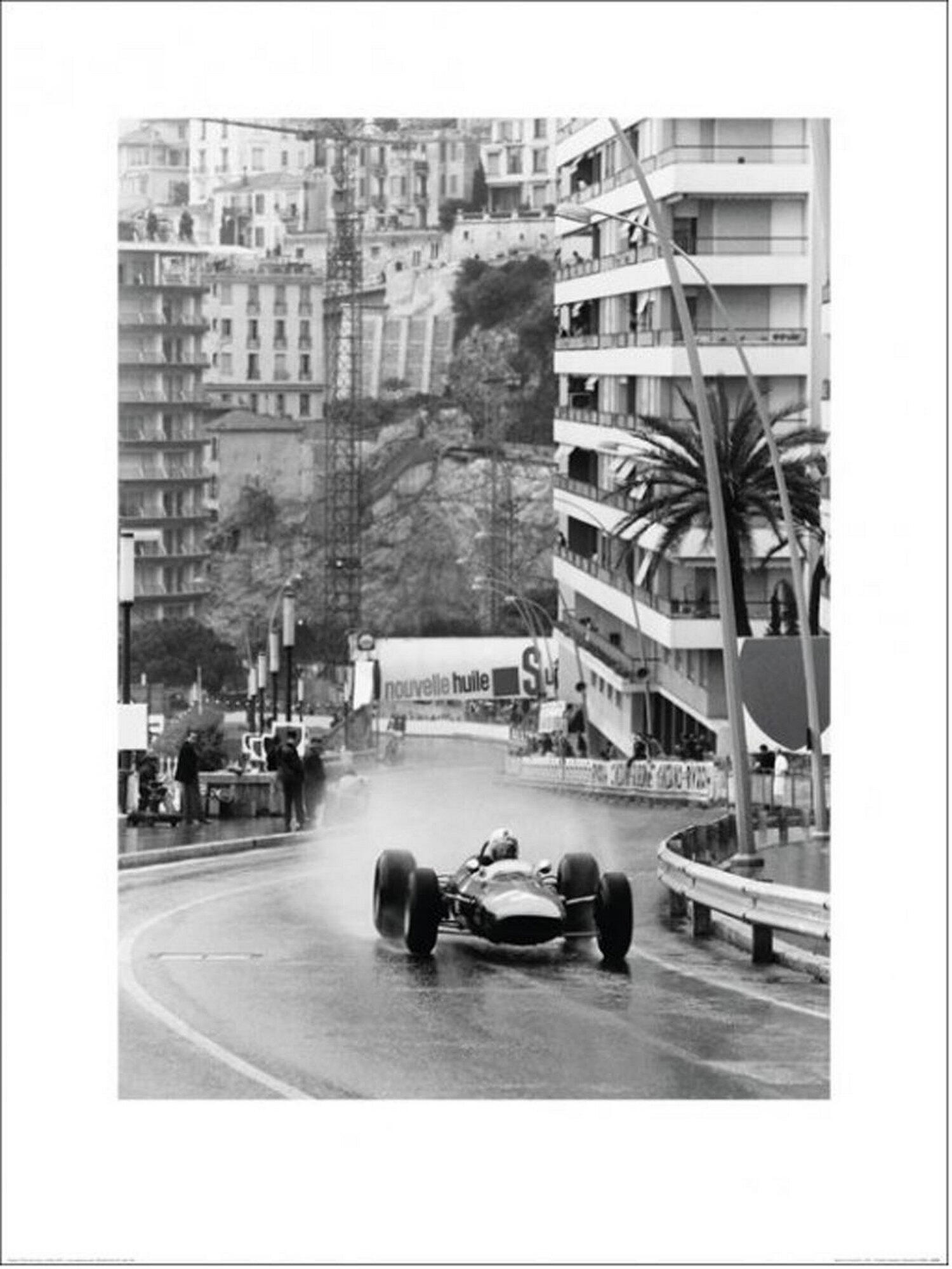 Affiche Vintage Grand Prix F1 Monaco 1980 - Format 87x60 Cm, Grognet, Bon état