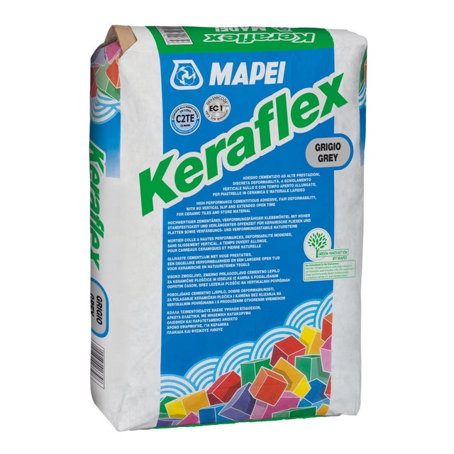 Malta adesiva in polvere MAPEI Keraflex 25 kg grigio C2TE