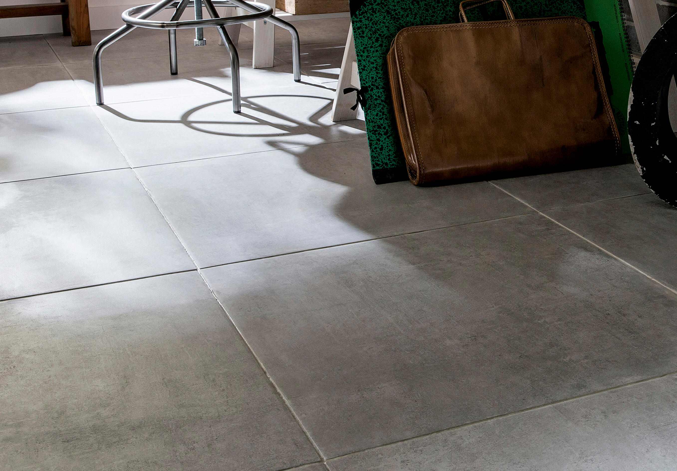 Carrelage sol/mur intérieur effet béton gris Alma l.60 x L.60 cm - 4