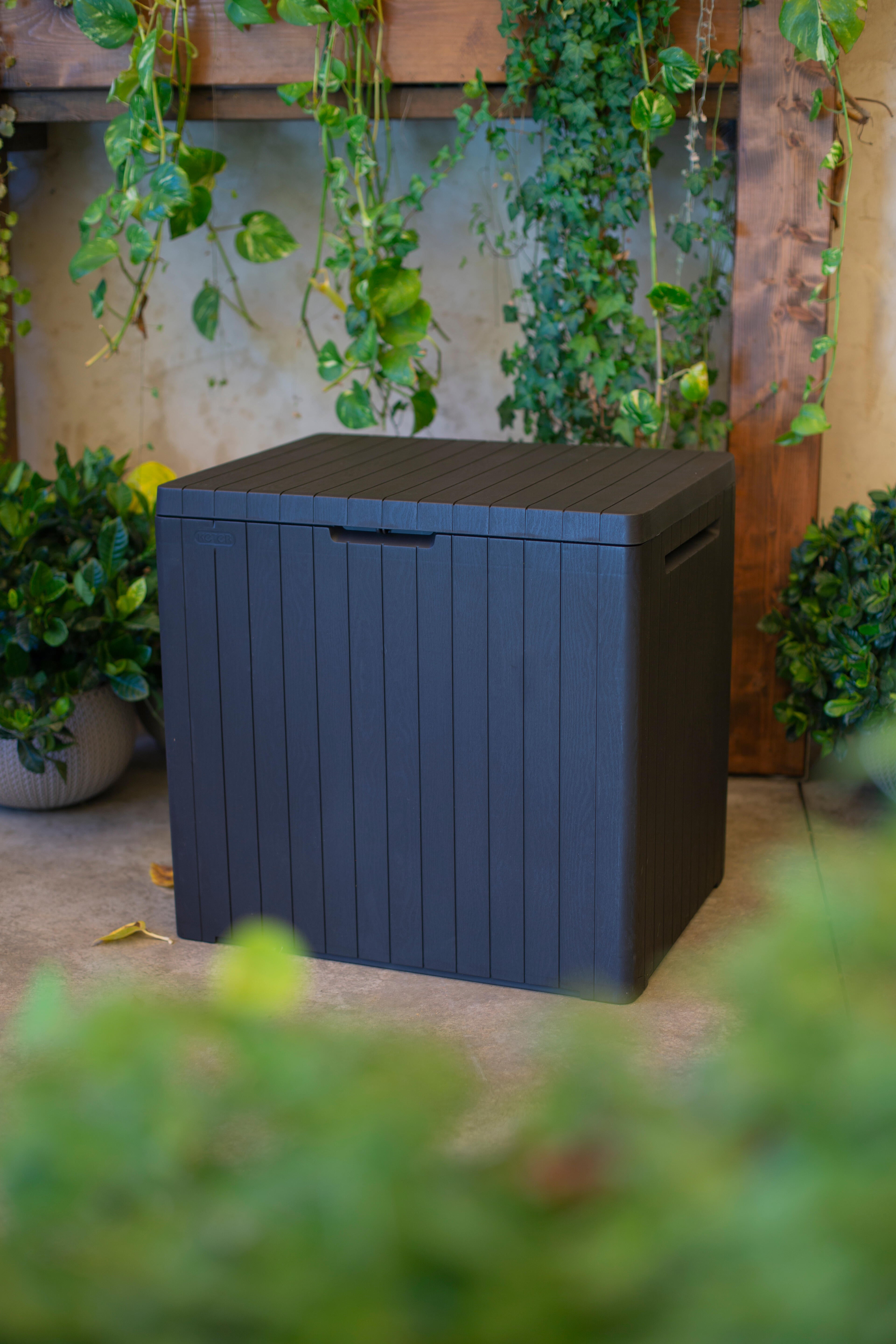 Arcón de resina para exterior KETER City Box 57.8 x 55 x 44 cm y capacidad de 113 L - 5