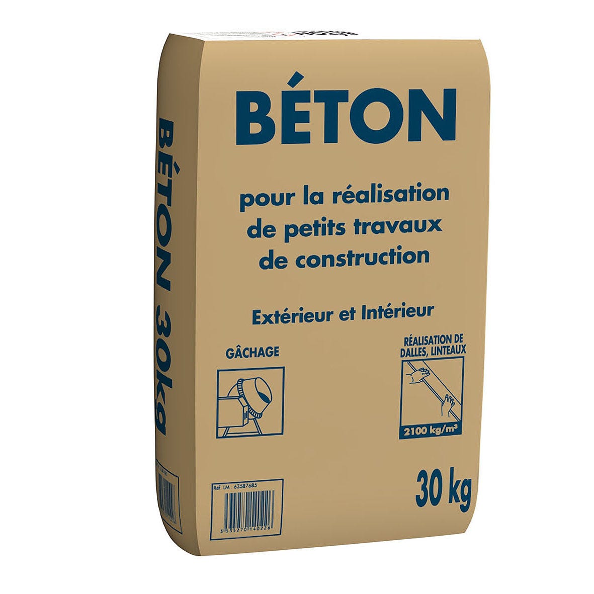 Béton prêt à l'emploi gris, 30 kg Leroy Merlin
