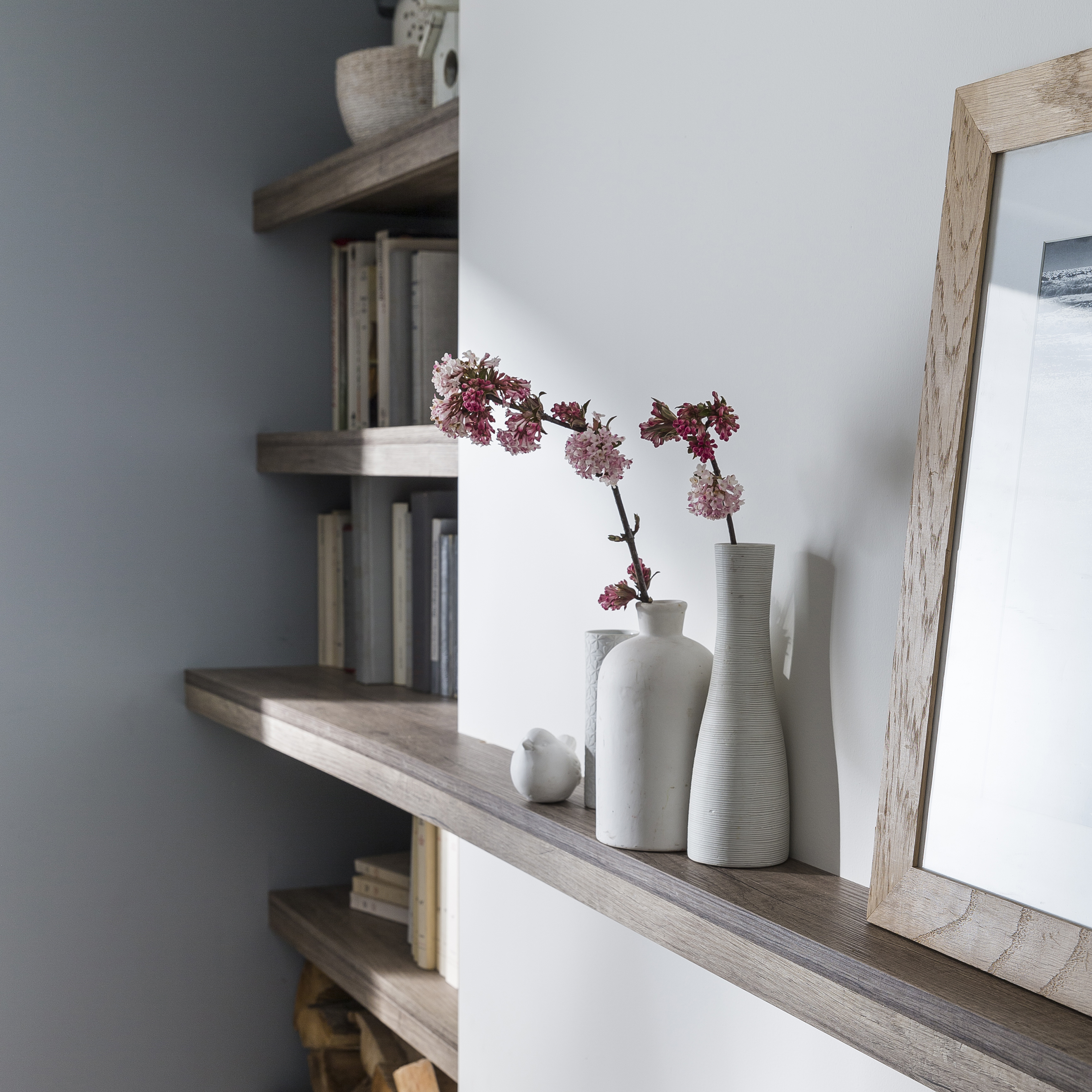 Tablette aggloméré mélaminé chêne authentique, L.250 x l.50 cm x Ep.18 mm - 5