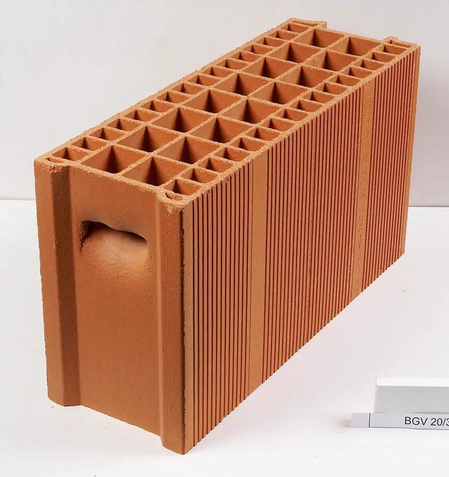 Brique de construction terre cuite NF, L.50 x l.20 x H.31.4 cm-BIO'BRIC