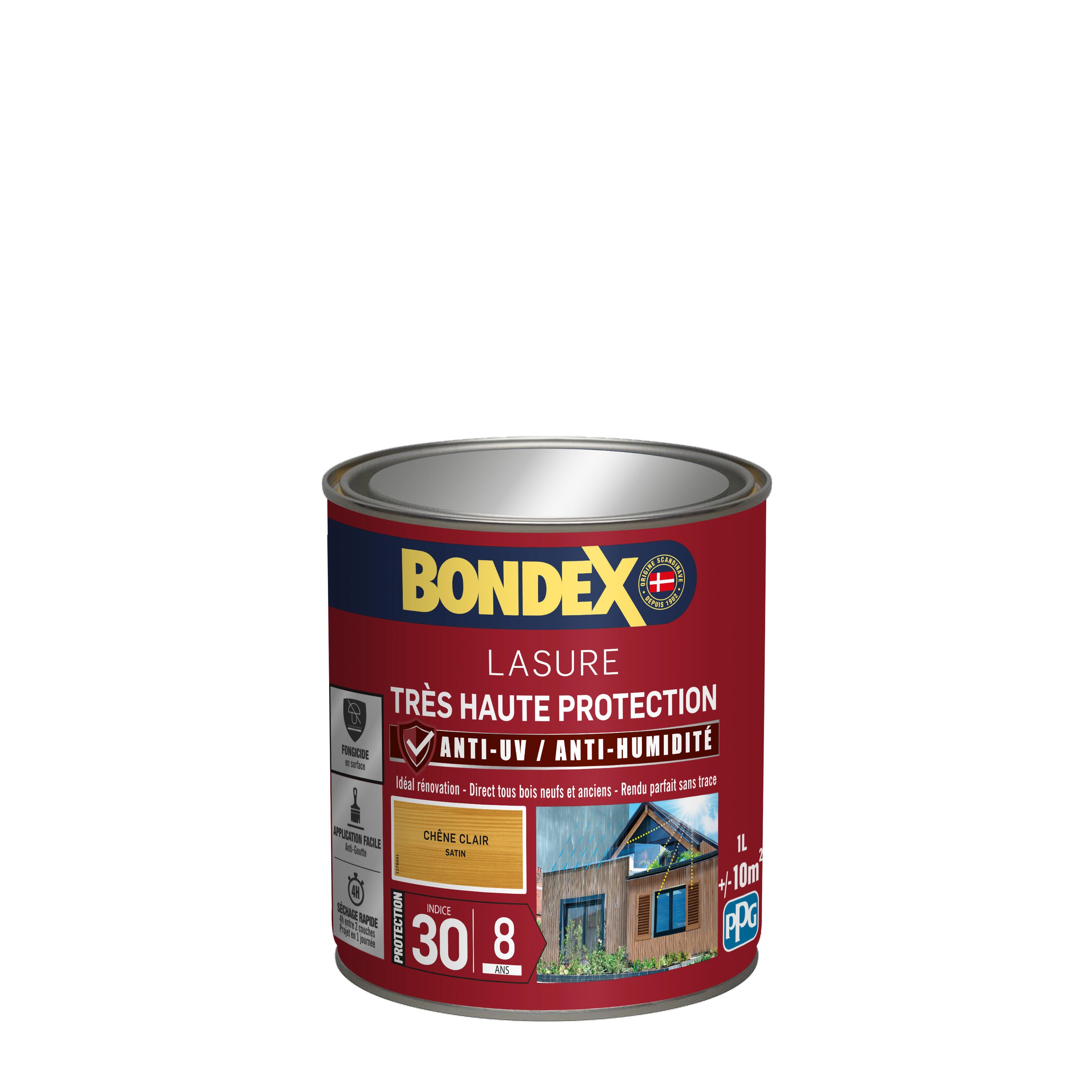 Lasure BONDEX Très haute protection 8 ans chêne clair satiné 1 l - 4