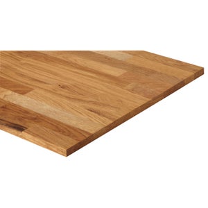 Tablette chêne lamellé collé huilé, L.200 x l.50 cm x Ep.18 mm Leroy Merlin Les bons plans des petits projets avant l'été