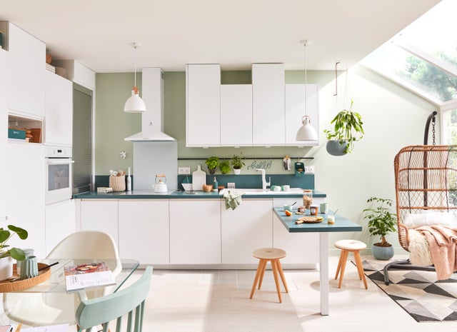 Meuble haut de cuisine Tokyo blanc mat 1 porte H77 x l45